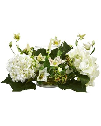 Nearly Natural Hydrangea Artificial Arrangement Candelabrum