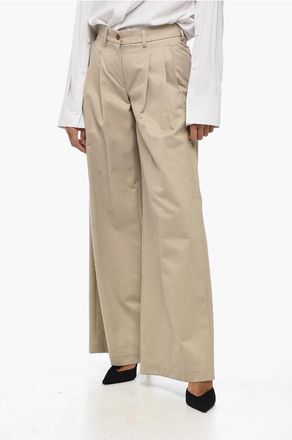 JEJIA Double-pleated Cotton Palazzo Pants size 38