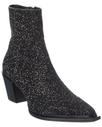 Jimmy Choo London Cece Ab 60 Glitter Leather Bootie