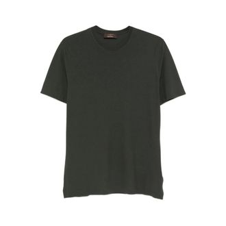 Zanone T-Shirts, male, Green, Size: 4XL Slim-fit IceCotton T-Shirt