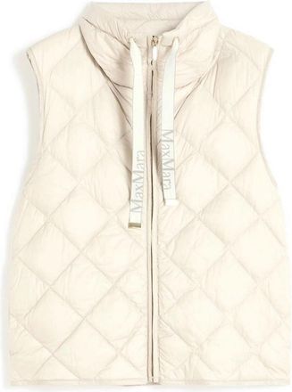 Max Mara Padded Vest In Water-Repellent Nylon Canvas
