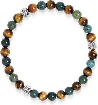 Nialaya 6mm beaded bracelet - Blue