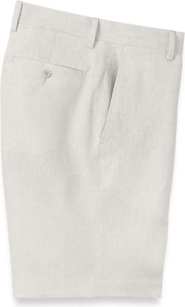 Paul Fredrick Linen Chambray Twill Flat Front Shorts