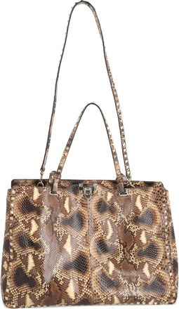 Valentino Garavani Borsa tote Rockstud - Marrone