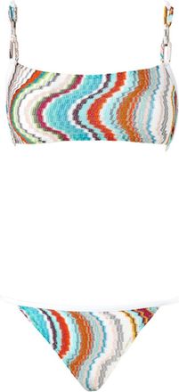 Missoni Set bikini con motivo a zigzag - Blu
