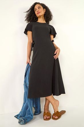 Roman Side Tie Detail Midi Dress