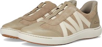 Clarks Nalle Tess Womens Shoes Stone Combi Leather : 8.5 B - Medium, Textile