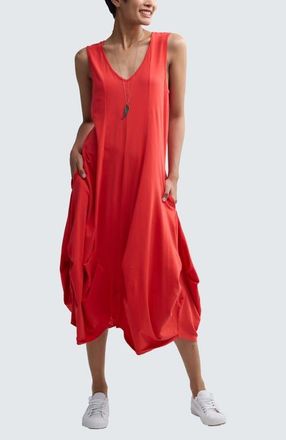 Luukaa D'Celli Calista Voluminous Jersey Dress in Vermillion at Nordstrom, Size 10