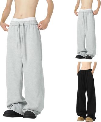 Generic Joggers for Men UK Tracksuit Jogging Bottoms Mens Fleece Joggers Sweatpants Casual Trousers with Pockets Loose Fit Jogging Track Pants Pockets Trainin