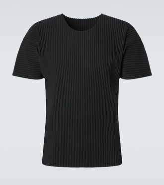 Homme Pliss&eacute; Issey Miyake Basics pleated T-shirt