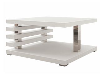 Mirjan24 Mobilier1 - Mesa De Centro Goodyear 122, Mate Blanco, 31x60x60cm, Di&aacute;metro: 0, Aglomerado Laminado, Angular