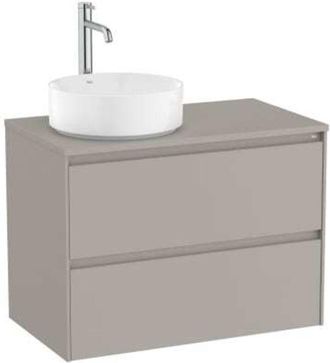 Roca Mueble Para Lavabo Izquierda Sobre Encimera 800x460 Ona 2 Cajones Gris Arena.-roca: Dise&ntilde;o, Innovaci&oacute;n Y Calidad