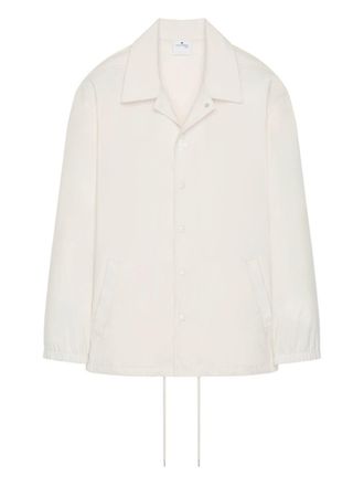 Courr&egrave;ges Beige Logo Lettering Drawstring Hem Jacket