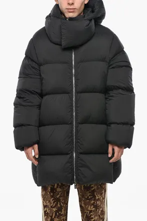 Bacon Puffer Jacket STORM ROD with Collar-Shape Hood Bacon