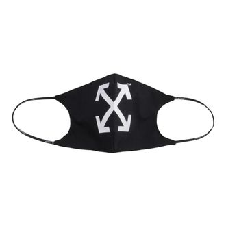 Off-white Accessories, male, Black, Size: ONE SIZE Logo cotton mask