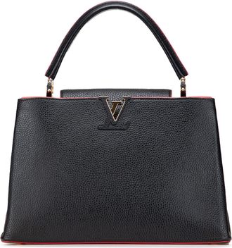 Louis Vuitton Pre-owned Womens Capucines Tote Structured - Black Leather - One Size