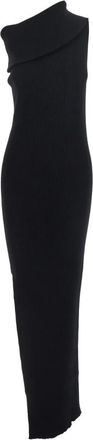 Rick Owens Athena Dress - Dames - Maxi kleedjes - Zwart - M - Leer - Kleedjes