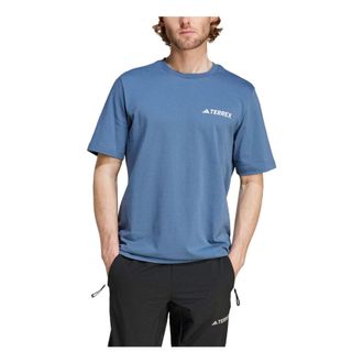 adidas Terrex Back Graphic T-Shirt Asia Sizing Blue IW2722