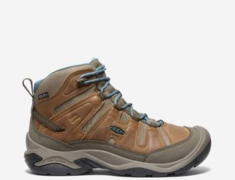 Keen Womens Circadia Mid Waterproof Boot In Toasted Coconut/north Atlantic