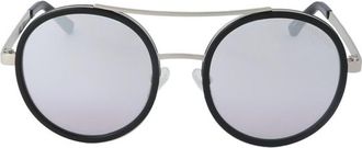 Guess Ladies Black Round Sunglasses GM0780