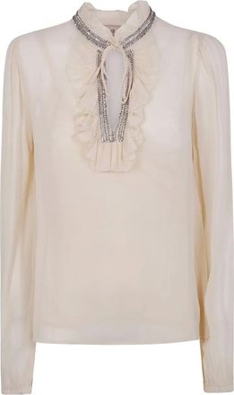 Twin-Set Blusa con ruches - Toni neutri