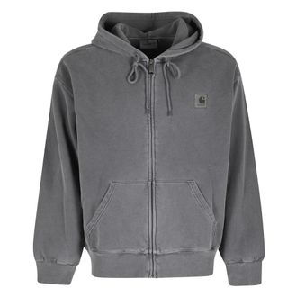 Carhartt Work in Progress Carhartt Wip, Zip-throughs, male, Black, Size: L Hooded Nelson Jacket