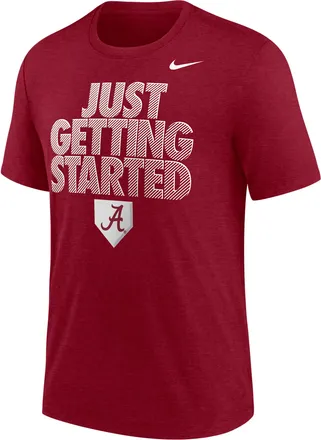 Nike Mens College (Alabama Crimson Tide) Short-Sleeve Baseball T-Shirt in Red | M21372P966BAMA-CRM