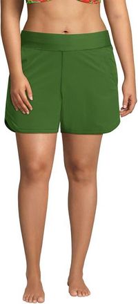 Lands End SunShade UPF 50 5 Board Shorts in Fusion Green at Nordstrom, Size 20W