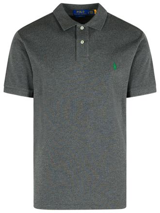 Polo Ralph Lauren Dark Grey Cotton Polo Shirt