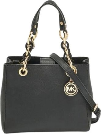 Michael Kors Pre-owned Handbags, female, Black, Size: ONE SIZE Pre-owned Leather Tote