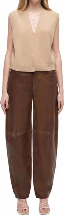 SIMKHAI Waldon Curved Leg Pant In Cocoa
