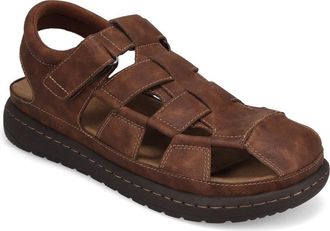 Dockers Mens Sarasota Tumbled Full Grain Moc Toe Sandal