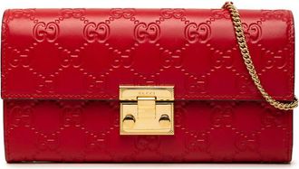 Gucci Pre-owned Gucci Guccissima Padlock Wallet On Chain Ladies Y375TVNQEA0PXKQV
