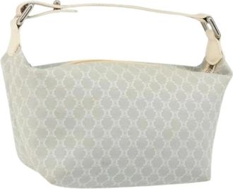 Celine Pre-owned Shoulder Bags, female, White, Size: ONE SIZE Pre-owned Canvas Shoulder Bag