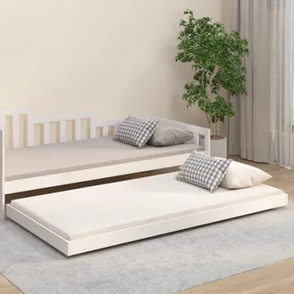 vidaXL Estructura De Cama Sin Colch&oacute;n Madera De Pino Blanca 90x200 Cm Vidaxl