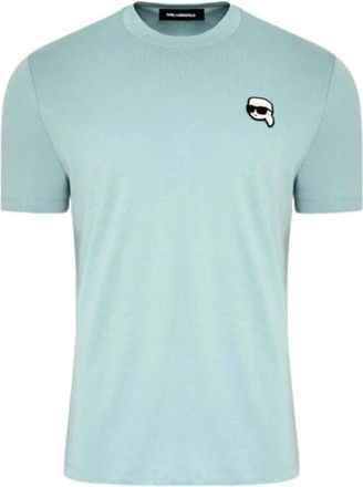Karl Lagerfeld Tops > T-shirts - Heren - T-shirts - Blauw - S - Katoen - Tops