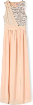 Motivi Lange peplum jurk met volledig pailletten lijfje - Dames - Avondkleed - Roze - S - Pailletten - Kleedjes