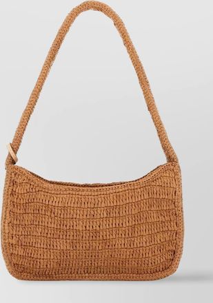 Maneb&igrave; rectangular woven shoulder bag