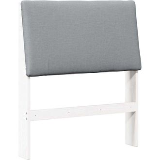 vidaXL Cabecero Tapizado Gris Claro 80 Cm Madera De Pino Macizo Vidaxl