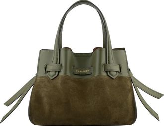 Pourchet Tassen, Dames, Groen, ONE Size, Leer, Blossom PM