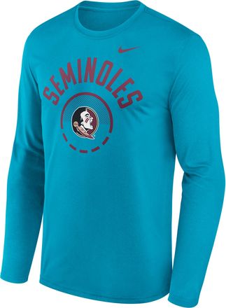 Nike Florida State Courtside Nike Mens Dri-FIT College Long-Sleeve T-Shirt in Blue | 02TJ4KBFTN-FFP