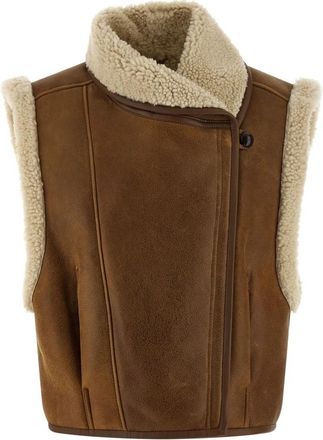 Isabel Marant Alime Vest - Dames - Bodywarmers - Bruin - XS - Jassen