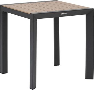 Hesperide Hesperide - Mesa de jardín Evasion efecto madera miel y grafito 2 plazas aluminio lates - Hespéride