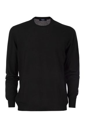 Fedeli Crew-Neck Sweater In Superfine Virgin Wool