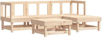 vidaXL 5 Piece Garden Lounge Set Solid Wood Pine vidaXL