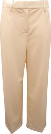 Max Mara Weekend Verdun WO Broek - Dames - Straight fit broeken - Beige - M - Broeken