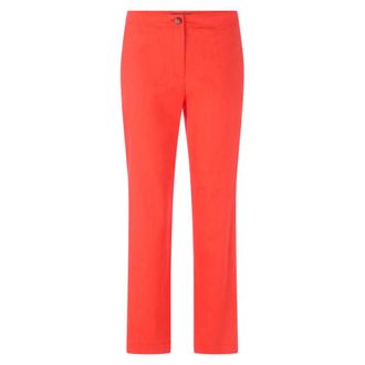Marc Cain Dames, Broeken, Rood, Maat: 2XL Linnen