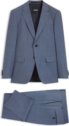 BOSS Two-piece slim-fit suit in patterned stretch wool