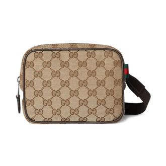 Gucci GG Canvas Mini Bag - Heren - Schoudertassen - Beige - ONE Size - Nylon - Tassen