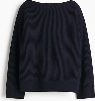 H&M Oversized Pullover aus Wollgemisch - Blue